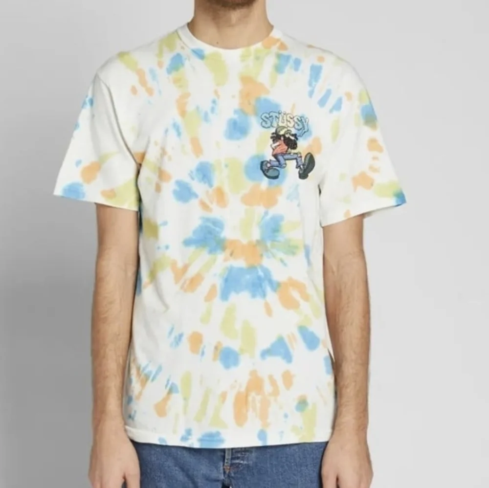 Stussy Mr. Natty Tee in White & Blue. - Picture 7 of 12